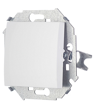 Выключатель Simon 15 одноклавишный встраиваемый белый (1591101-030)