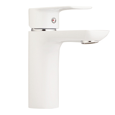 Смеситель для раковины Lavelly White Modern хром/белый однорычажный (623750)