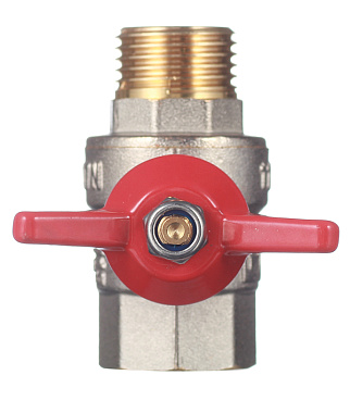 Кран шаровой латунный Valtec Base 1/2 ВР(г) х 1/2 НР(ш) бабочка прямой (VT.218.N.04)