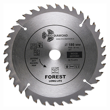 Диск пильный по дереву Trio-Diamond 180х20х1,6 мм 36 зубьев (FLL816)
