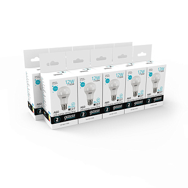 Лампа светодиодная Gauss E27 4100К 12 Вт 1150 Лм 175-240 В груша тонированная