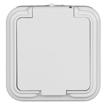 Розетка Svet накладная белая с крышкой (0215-00281)