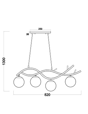 Подвесной светильник Freya FR8014PL-04BS