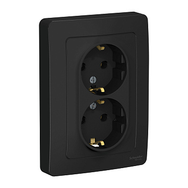 Розетка Systeme Electric Blanca встраиваемая антрацит (BLNRS001026)