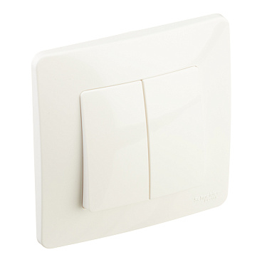 Выключатель Systeme Electric Blanca двухклавишный встраиваемый молочный (BLNVS010502)