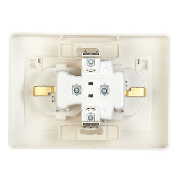 Розетка Systeme Electric Blanca встраиваемая молочная со шторками (BLNRS441122)