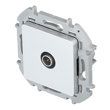 Розетка телевизионная Legrand Inspiria встраиваемая алюминий (673852)