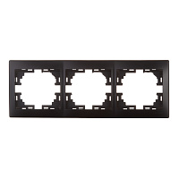 Рамка Lezard Mira трехместная черный бархат (701-4200-148)