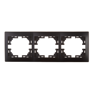 Рамка Lezard Mira трехместная черный бархат (701-4200-148)