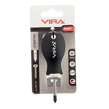 Отвертка крестовая PH1 38 мм Rage by Vira (391116)