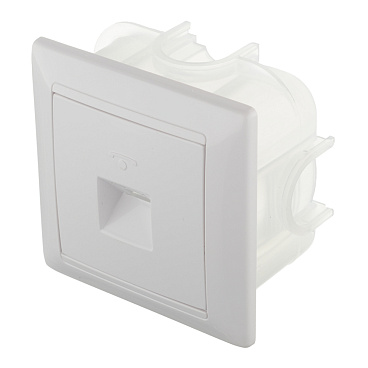 Розетка телефонная Svet встраиваемая белая RJ11 (SV1001-0040)