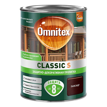 Антисептик Omnitex Classic S декоративный для дерева палисандр 0,9 л