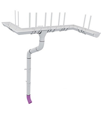 Колено стока Grand Line металлическое d90 мм красное вино RAL 3005