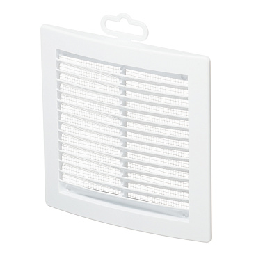 Решетка вентиляционная пластиковая приточно-вытяжная Era РЦ 150х150 мм с сеткой белая