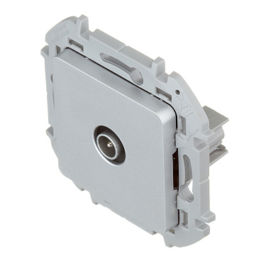 Розетка телевизионная Legrand Inspiria встраиваемая алюминий (673872)