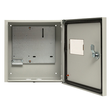 Щит учетно-распределительный навесной EKF Basic ЩУ-1/1-0 металлический IP54 310х300х150 мм 3 модуля с окном для снятия показаний счетчика