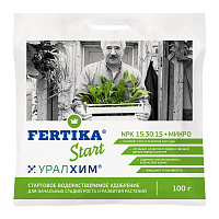 Удобрение сухое для овощных и плодово-ягодных культур минеральное гранулированное Старт Fertika 100 г