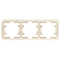 Рамка Makel Mimoza трехместная бежевая (32013)