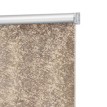 Рулонная штора блэкаут 60х160 см Decofest Марбл мини коричневая