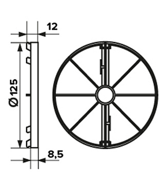 Клапан обратный Era пластиковый d125 мм