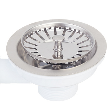 Выпуск для мойки Wirquin 3 1/2 с переливом нержавеющая сталь (30987086)