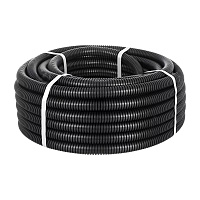 Труба гофрированная ПНД 50 мм Agis Profile тяжелая с зондом черная (15 м) (70.10.05.50.015)