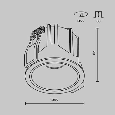 Встраиваемый светильник Technical DL043-01-10W2.7K-RD-W