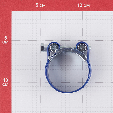 Хомут силовой Hard-Fix 44-47 мм оцинкованная сталь с полимерным покрытием одноболтовый