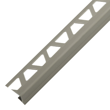 Уголок ПВХ для кафельной плитки внутренний 10 мм 2,5 м серый