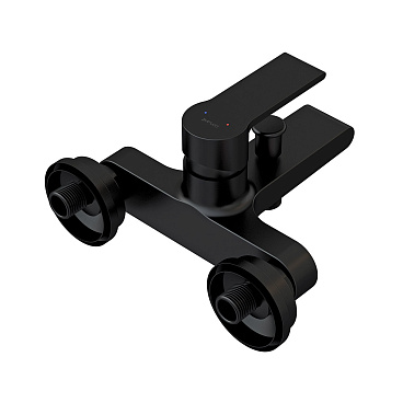 Смеситель для ванны Cersanit Brasko Black черный однорычажный с коротким изливом без лейки (63108)