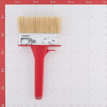 Кисть плоская натуральная щетина пластиковая ручка Wenzo Pro 120х25 мм для эмалей и лаков на алкидной основе