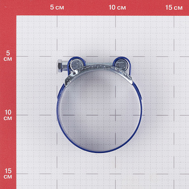 Хомут силовой Hard-Fix 64-67 мм оцинкованная сталь с полимерным покрытием одноболтовый