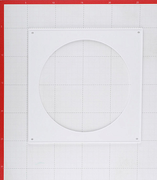 Накладка для круглых воздуховодов настенная Era пластиковая 205х205 мм d160 мм