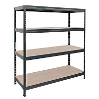 Стеллаж металлический черный AR Shelving 1800x1600x600 мм 4 полки