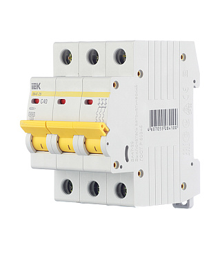 Автоматический выключатель модульный IEK Karat ВА 47-29 3P 40А тип C 4,5 кА 400 В (MVA20-3-040-C)