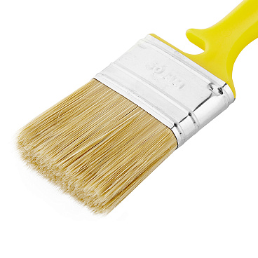 Кисть плоская искусственная щетина пластиковая ручка Wenzo Pro 50х12 мм для эмалей и лаков на водной основе