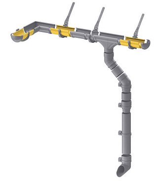 Желоб водосточный Docke Lux пластиковый d140 мм 3 м пломбир RAL 9003