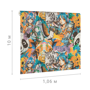 Обои компакт-винил на флизелиновой основе Palitra Home Anime HC72283-63 (1,06х10,05 м)