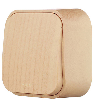 Выключатель Legrand Quteo одноклавишный накладной дерево (782260)