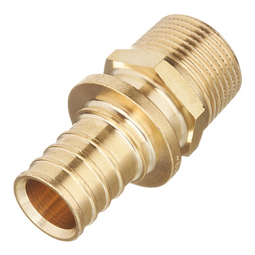 Соединитель прямой Stout 25 мм х 3/4 НР(ш) латунный (SFA-0001-002534)