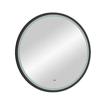 Зеркало с подсветкой круглое 80 см в раме черной бесконтактный сенсор Continent Bronx Black Led (ЗЛП5034)