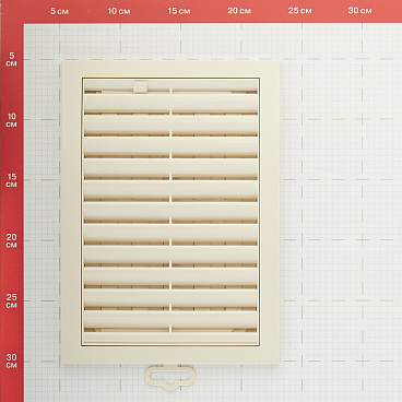 Решетка вентиляционная пластиковая приточно-вытяжная Era РРП 180х250 мм регулируемая слоновая кость