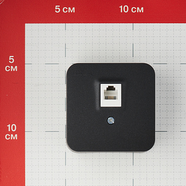 Розетка телефонная Systeme Electric Blanca накладная антрацит (BLNIA011006)