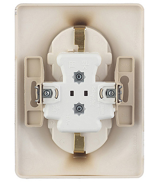 Розетка Systeme Electric Glossa встраиваемая титан (GSL000424)