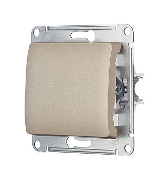 Переключатель Systeme Electric Glossa одноклавишный встраиваемый титан (GSL000461)