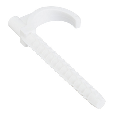 Фиксатор одинарный j-образный Henco 97 мм для металлопластиковых труб 16-32 мм белый (10 шт.) (JCLIP-1632L)