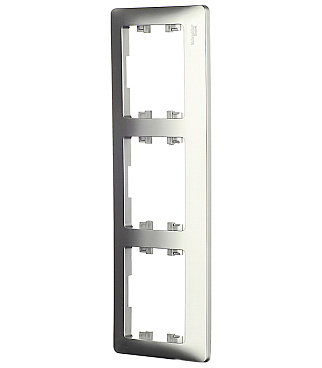 Рамка Systeme Electric Glossa трехместная алюминий (GSL000303)