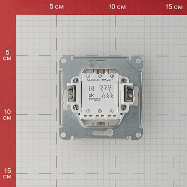 Переключатель Systeme Electric Glossa двухклавишный встраиваемый титан (GSL000465)