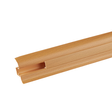 Плинтус ПВХ напольный Winart 47 мм бук 2500 мм S-профиль с кабель-каналом