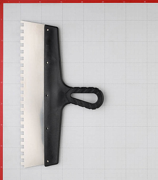 Шпатель зубчатый 350х8 мм с пластиковой ручкой (131156)